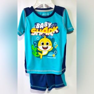 Baby Shark Swim 2 Piece Set by Jumping Beans, Navy/Teal, Size 18m, NWT